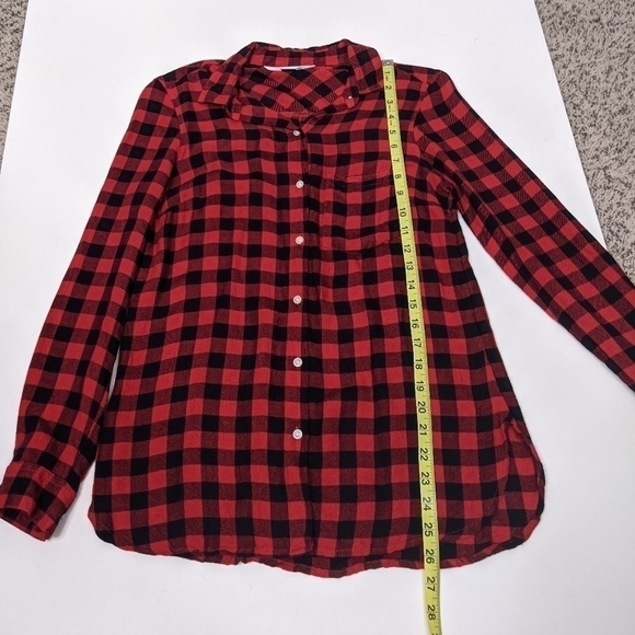 Old Navy Buffalo Check Plaid Button Down Shirt Top - Picture 8 of 8
